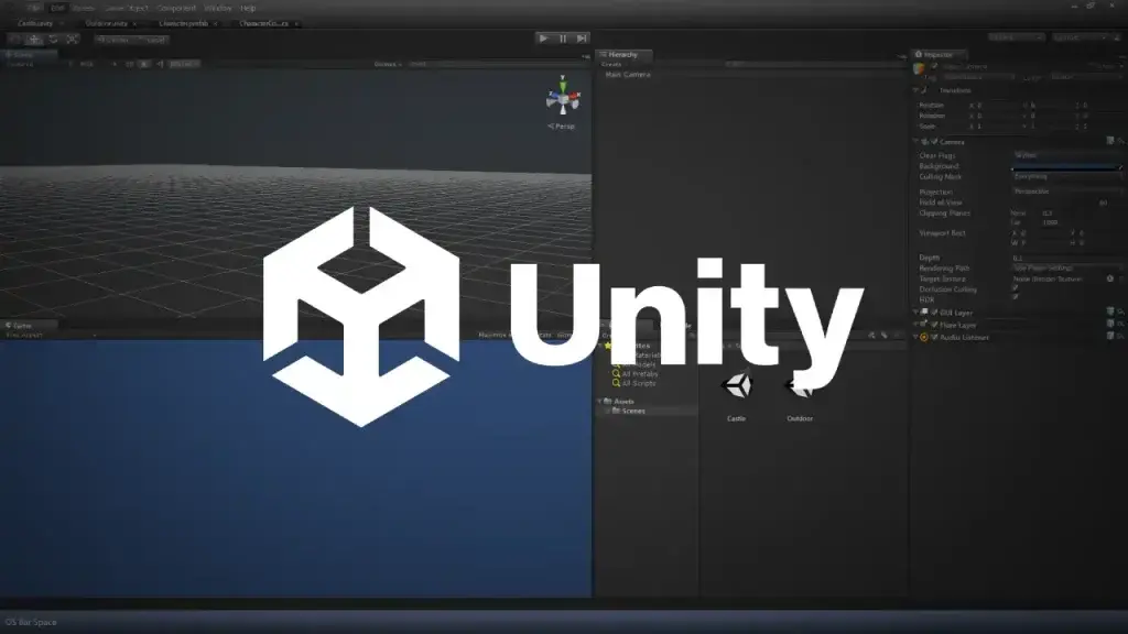 Unity editor with a VR scene being prepared for Meta Quest deployment